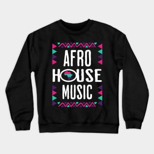 AFRO HOUSE - Continent Culture (white/pink/teal/purple) Crewneck Sweatshirt